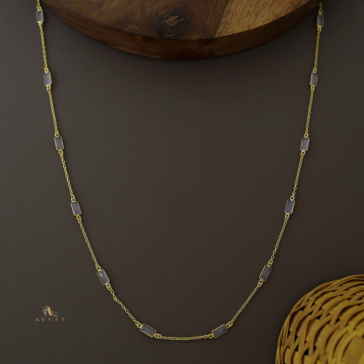 Sera Mini Rectangle Glossy Neckpiece