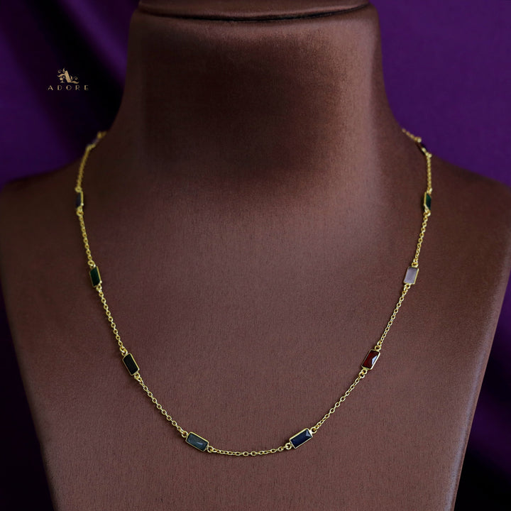 Sera Mini Rectangle Glossy Neckpiece