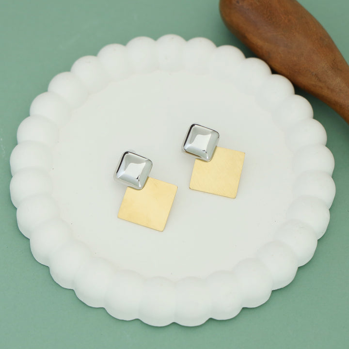 Ayzu Dual Tone Daimond Earring