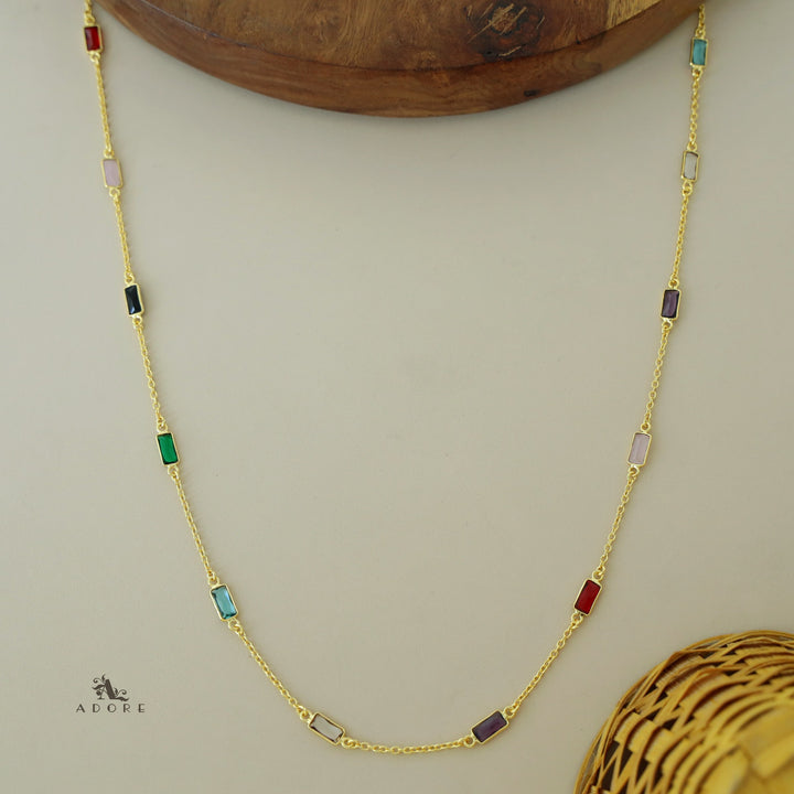 Sera Mini Rectangle Glossy Neckpiece