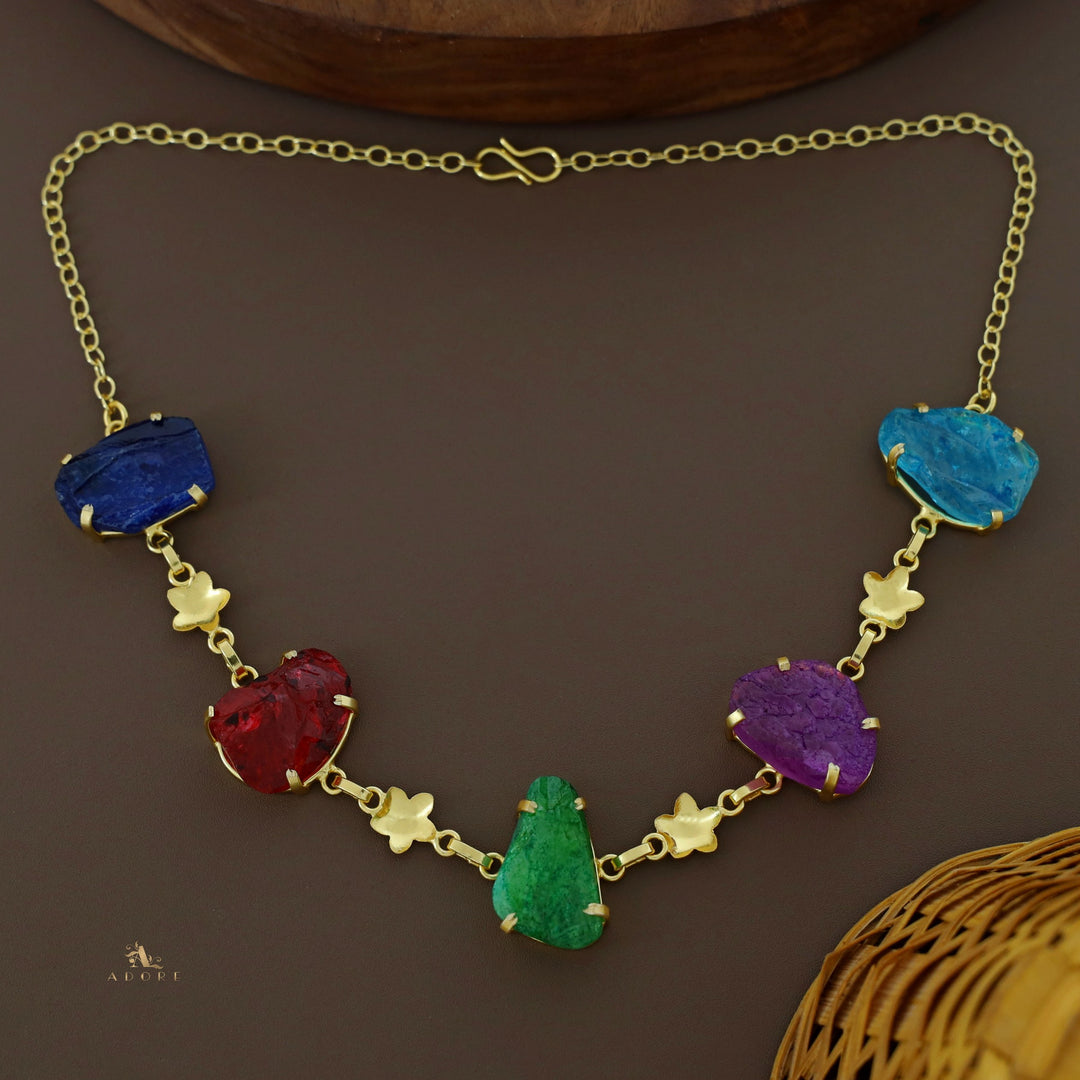 Maris Multicolour Dyed 5 Stone Choker