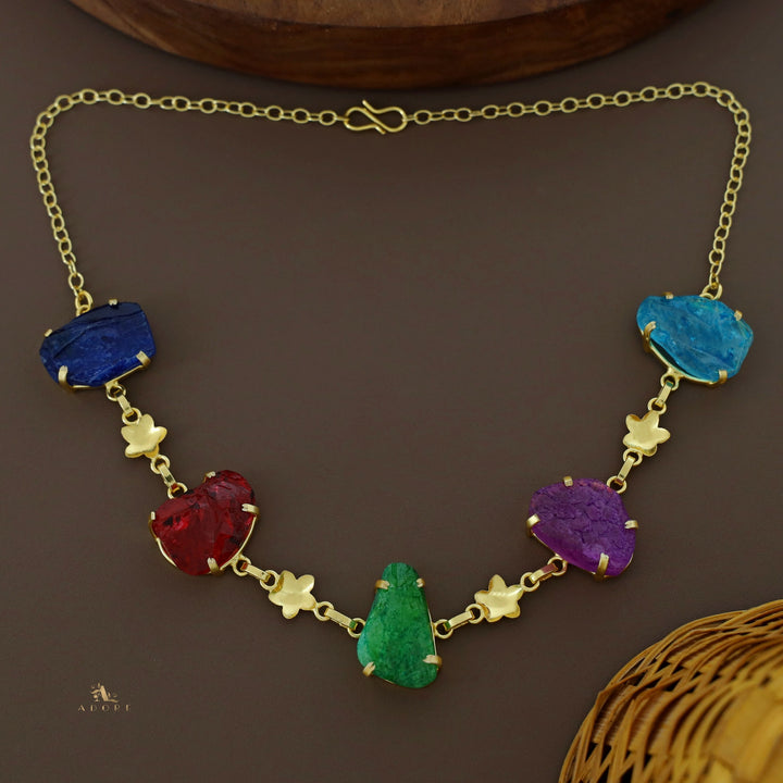 Maris Multicolour Dyed 5 Stone Choker