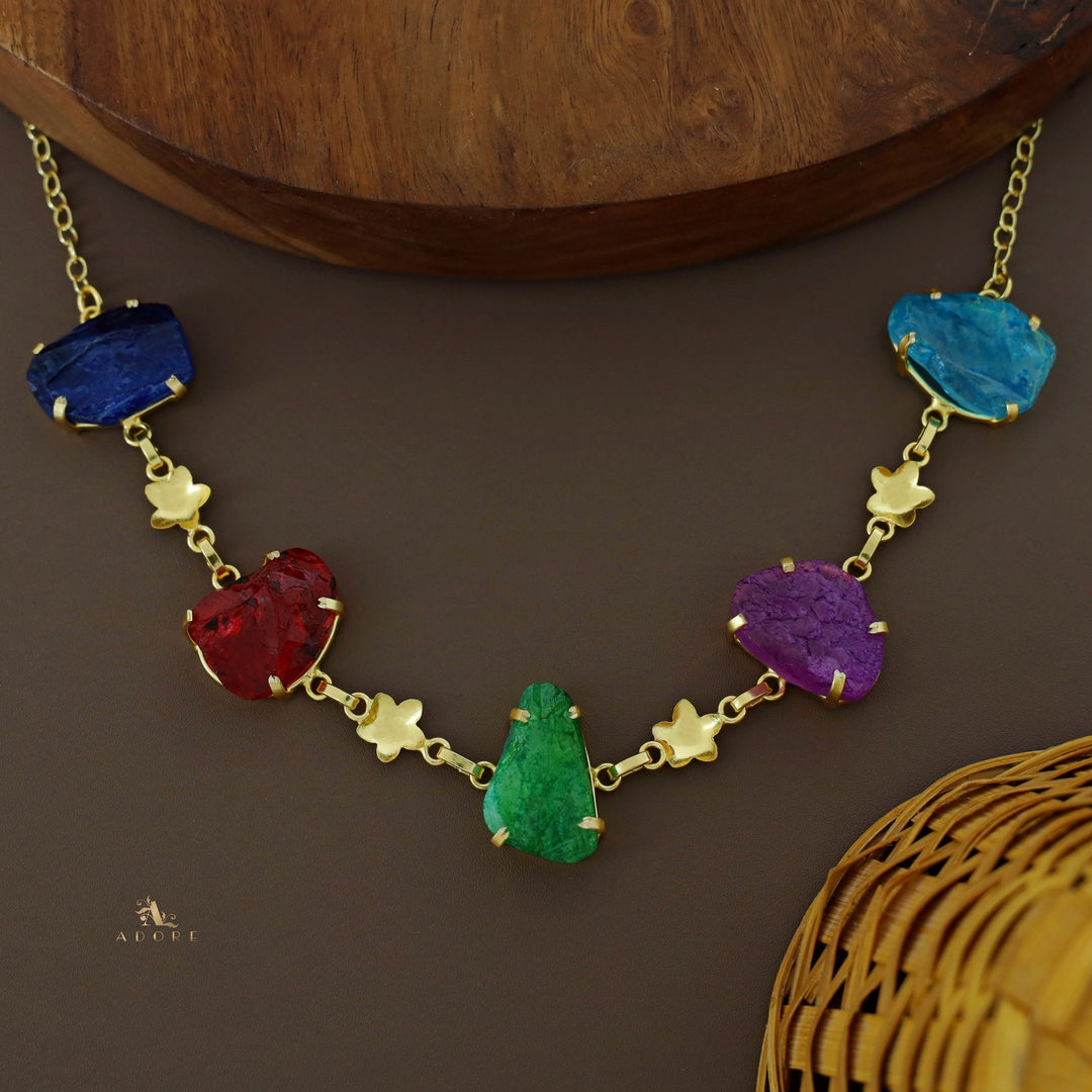 Maris Multicolour Dyed 5 Stone Choker