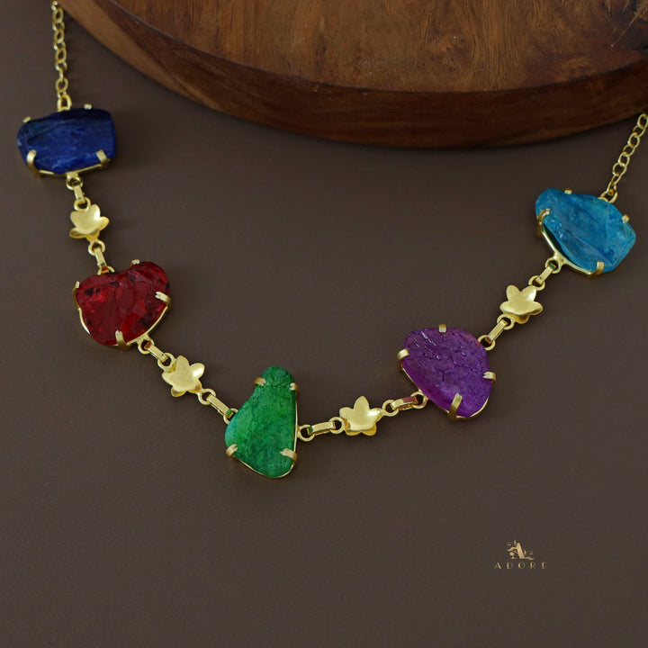 Maris Multicolour Dyed 5 Stone Choker