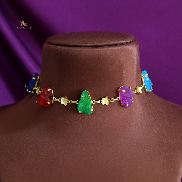 Maris Multicolour Dyed 5 Stone Choker