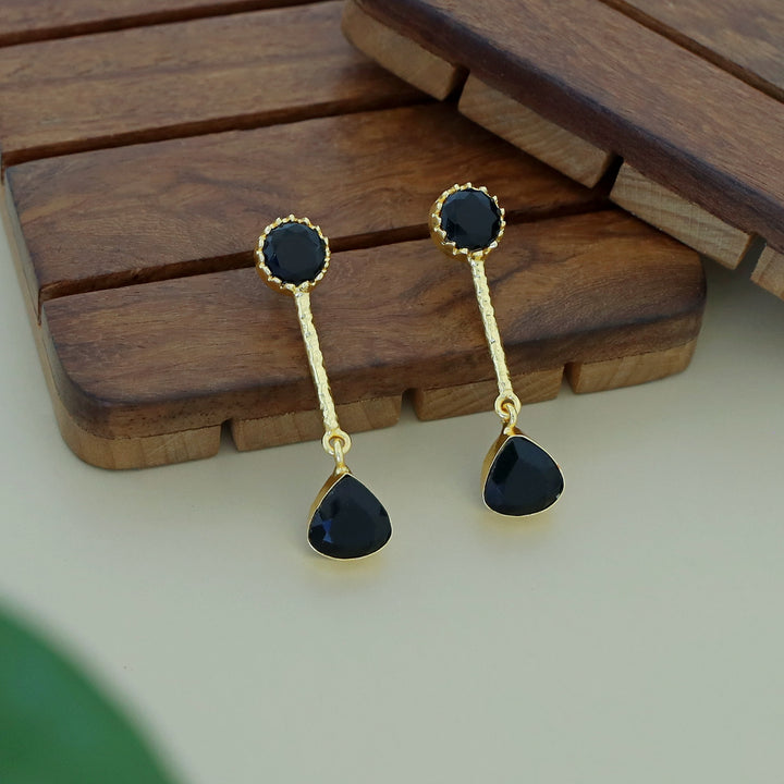 Ayesha Glossy Pendulum Curvy Triangle Earring