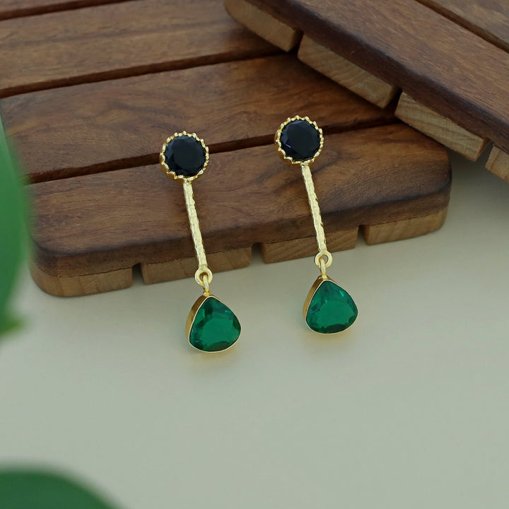 Ayesha Glossy Pendulum Curvy Triangle Earring
