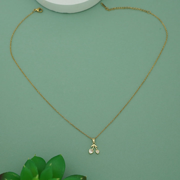 Khloe Dual Heart Cherry Neckpiece