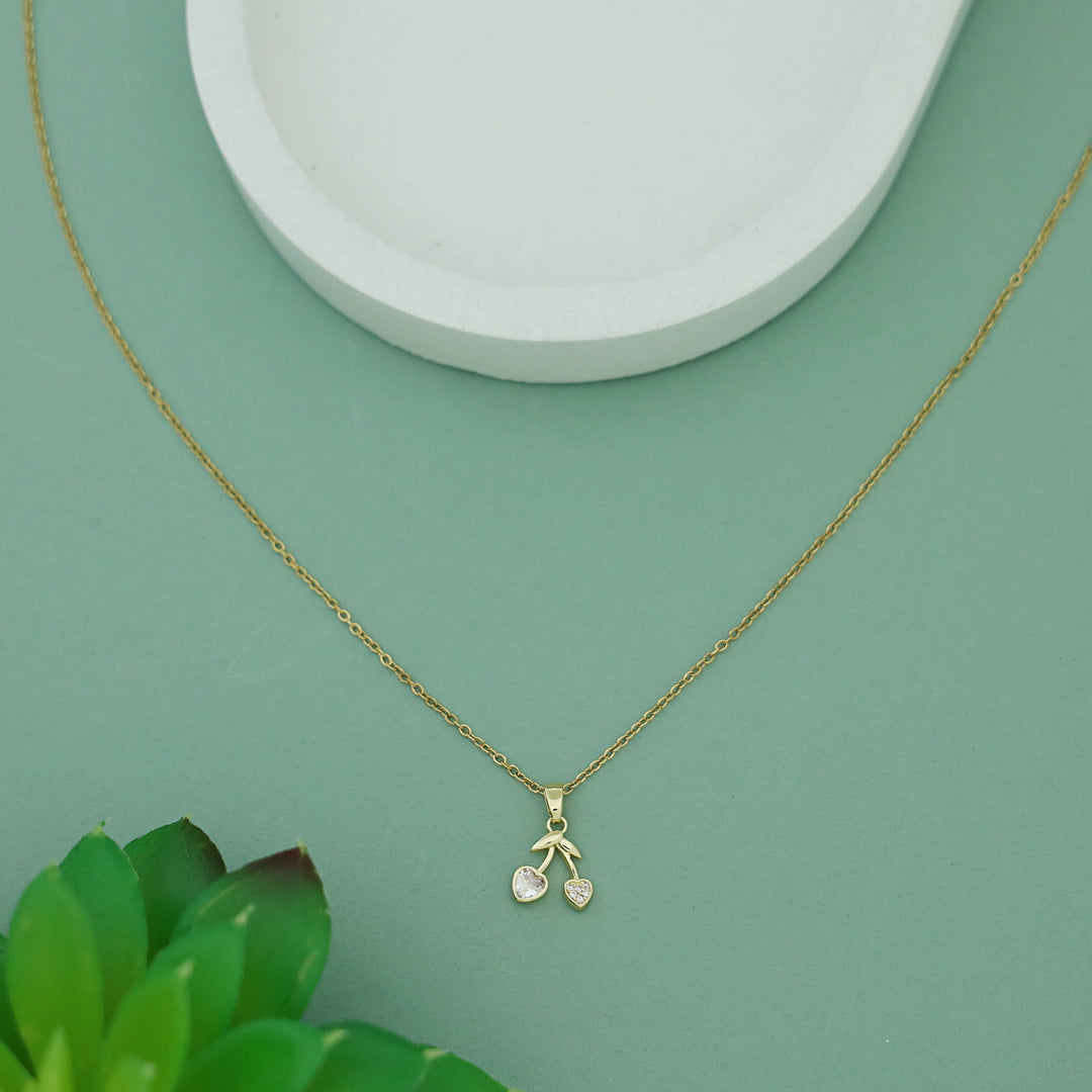 Khloe Dual Heart Cherry Neckpiece