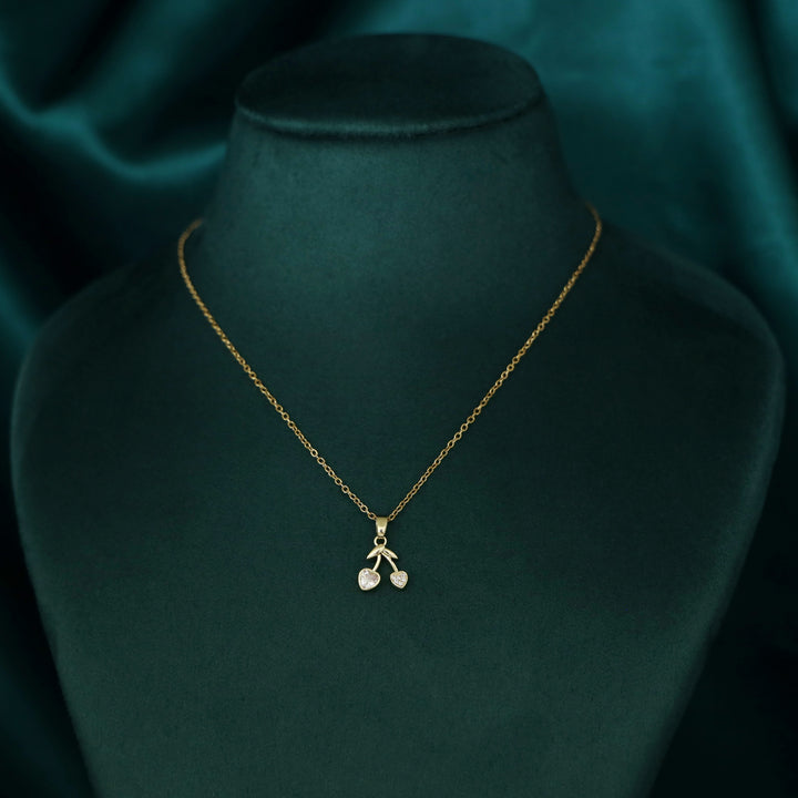 Khloe Dual Heart Cherry Neckpiece