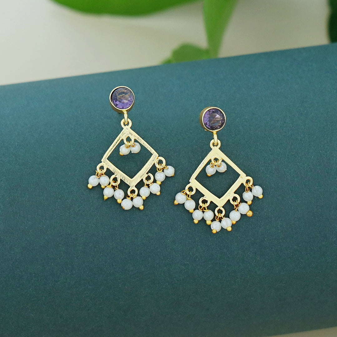Hyma Glossy Diamond Pearl Earring