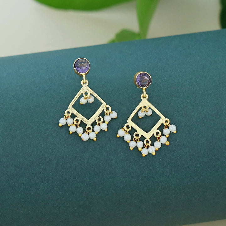 Hyma Glossy Diamond Pearl Earring