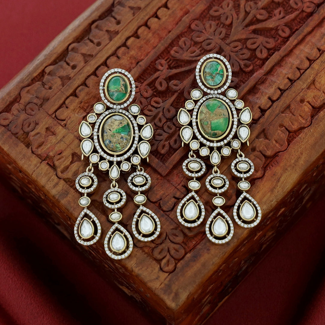 Premium Madhurima Kundan Tripple Drop Earring
