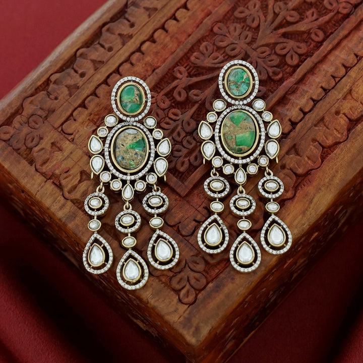 Premium Madhurima Kundan Tripple Drop Earring