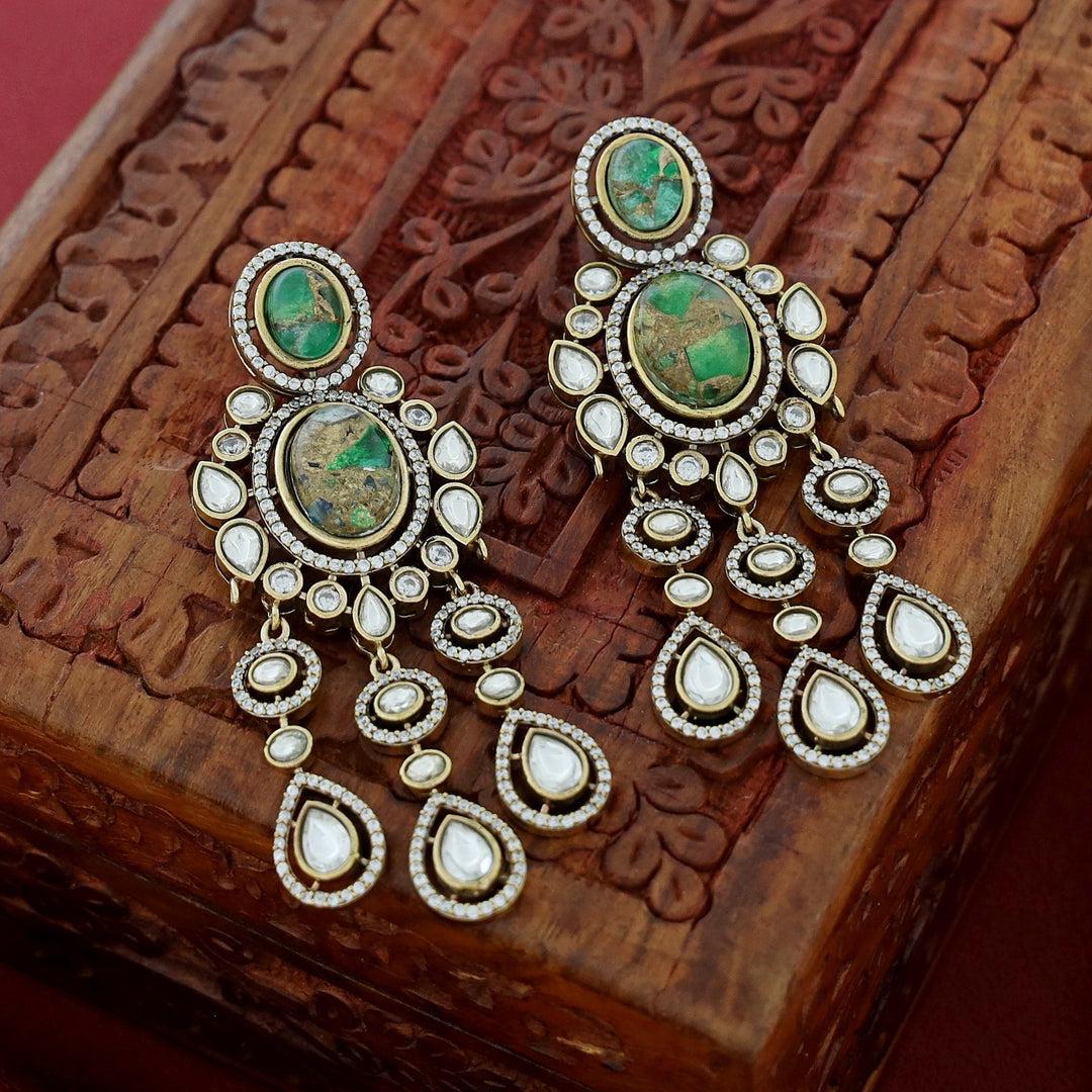 Premium Madhurima Kundan Tripple Drop Earring