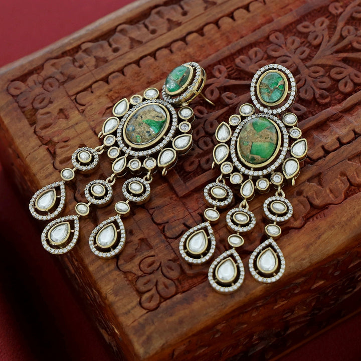 Premium Madhurima Kundan Tripple Drop Earring