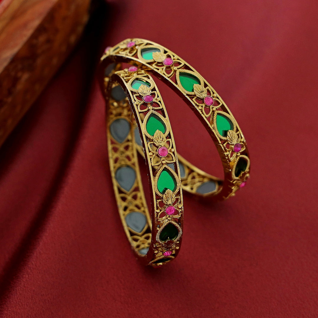 Devarati Mango Stone Bangle (Set Of 2)