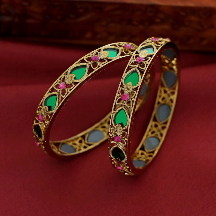 Devarati Mango Stone Bangle (Set Of 2)