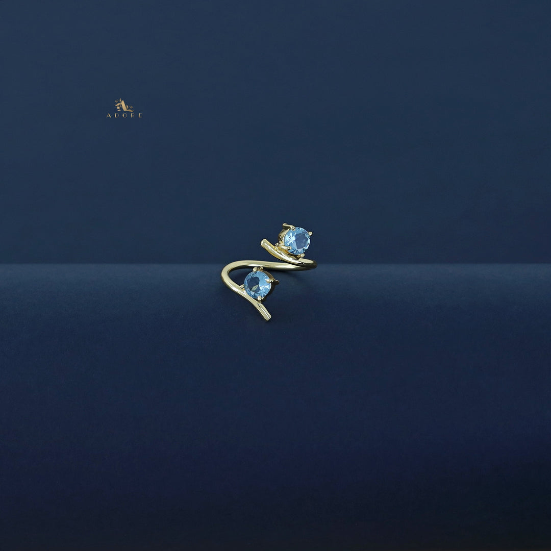 Golden Dual Glossy Ring