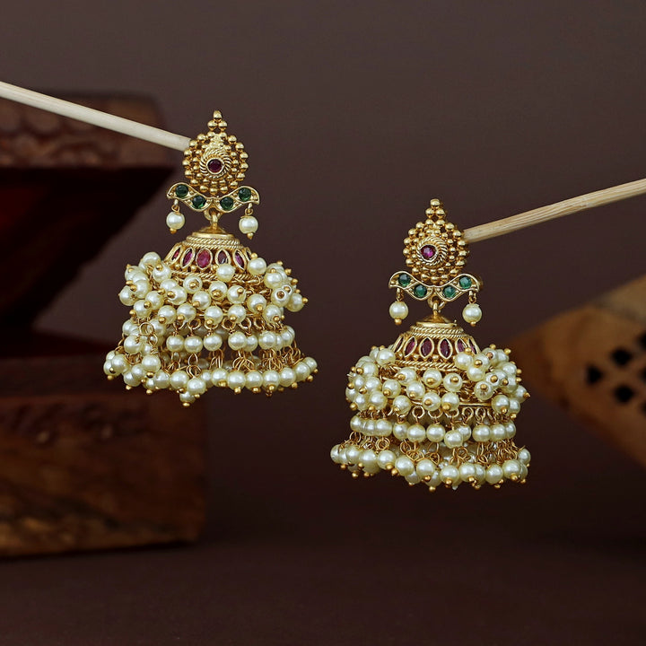 Chandni Cluster Pearl Jhumka