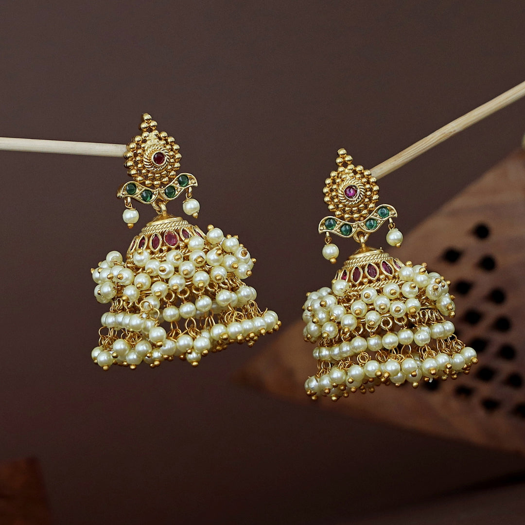 Chandni Cluster Pearl Jhumka