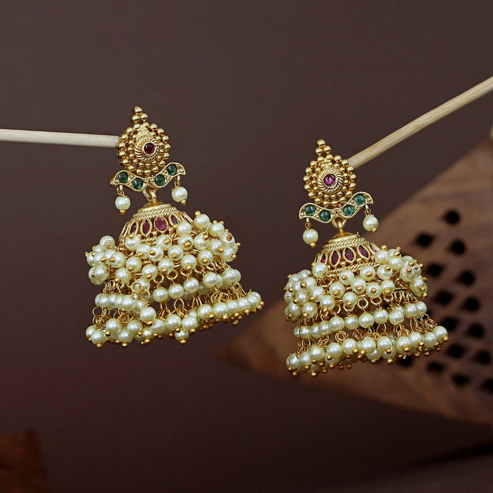 Chandni Cluster Pearl Jhumka