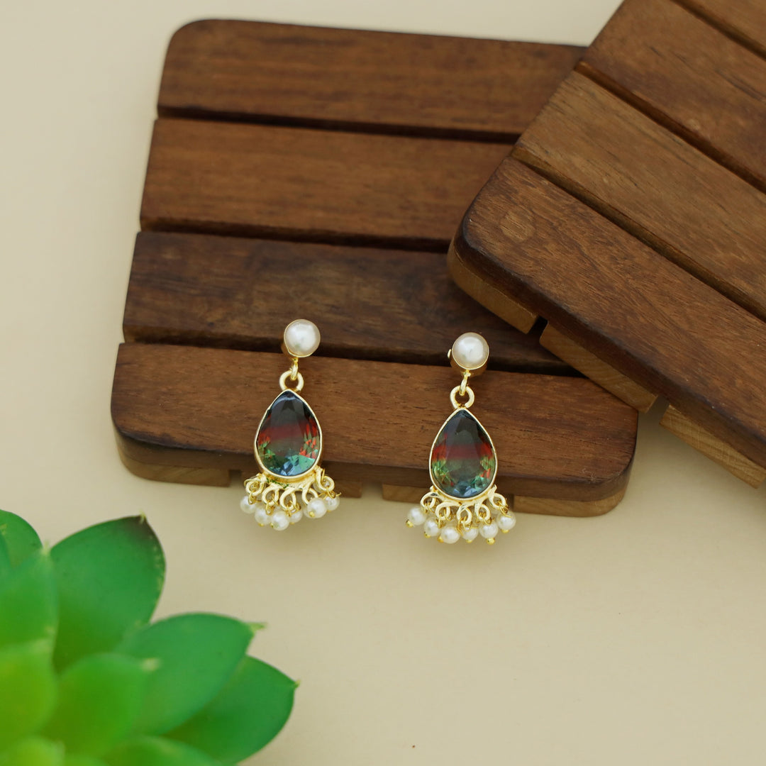 Amayra Pearl + Rain Drop Earring