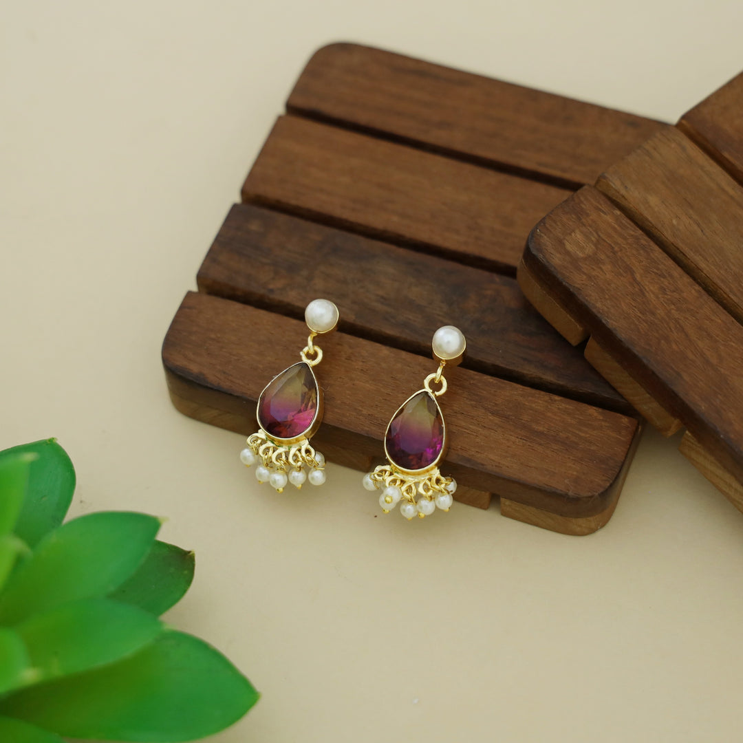 Amayra Pearl + Rain Drop Earring