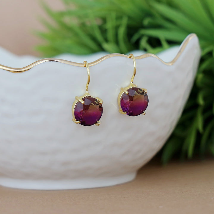 Golden Claw Round Ametrine Drop