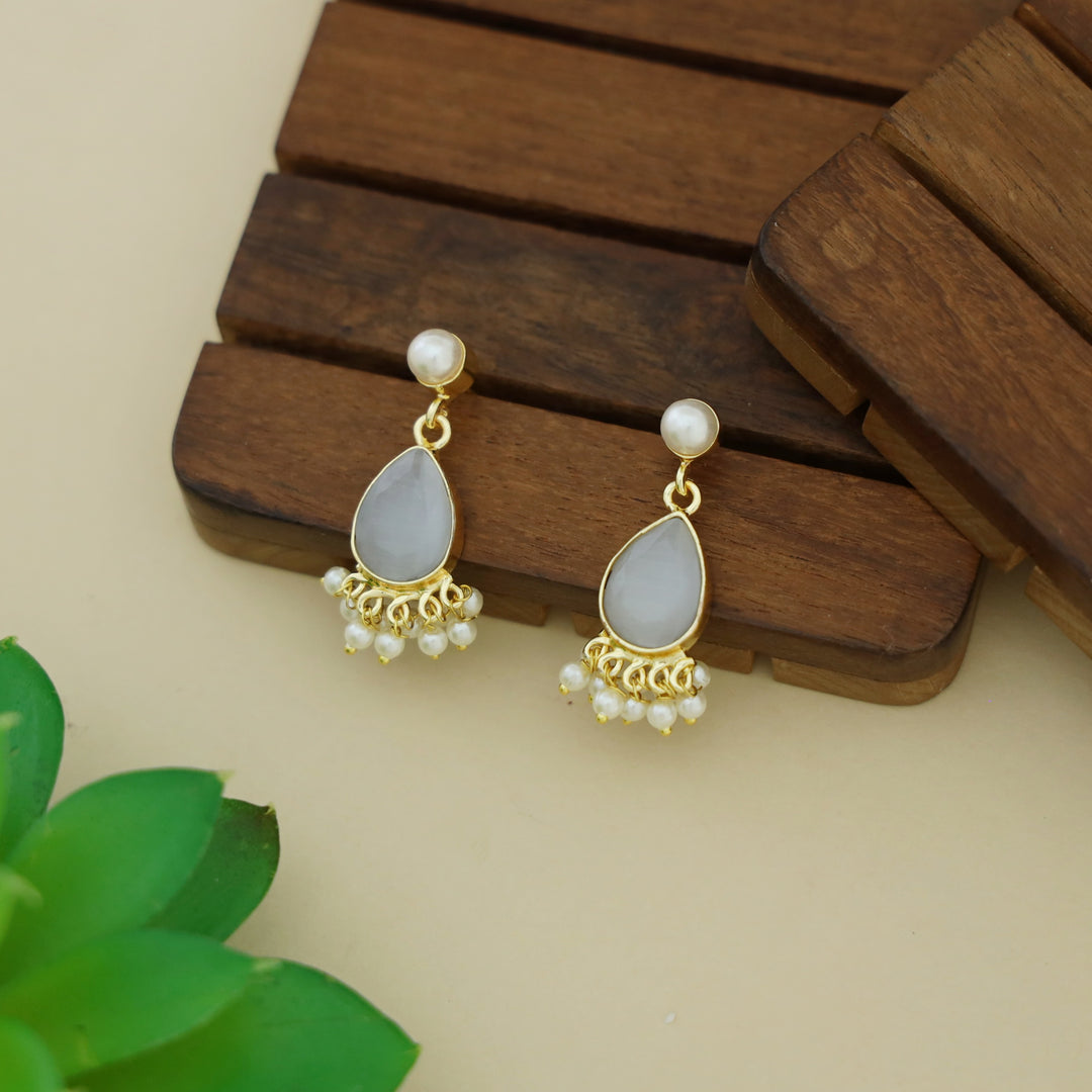 Amayra Pearl + Rain Drop Earring