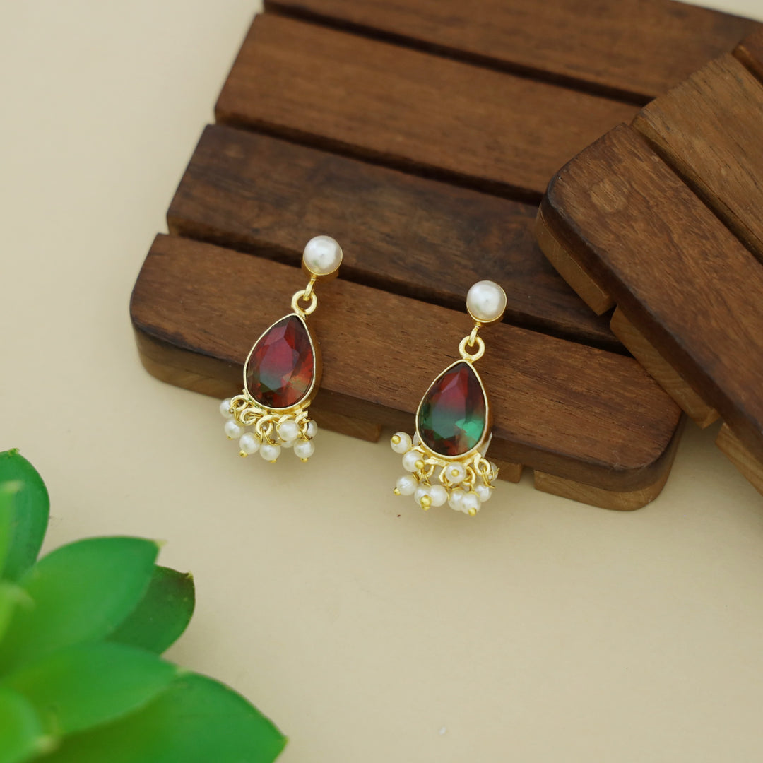 Amayra Pearl + Rain Drop Earring