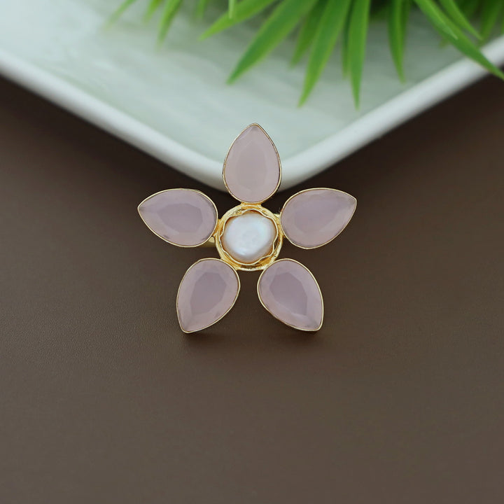 Glossy Floral Ring (Colour Options)