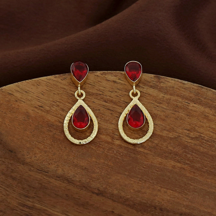Jonha Golden Drop Glossy Earring