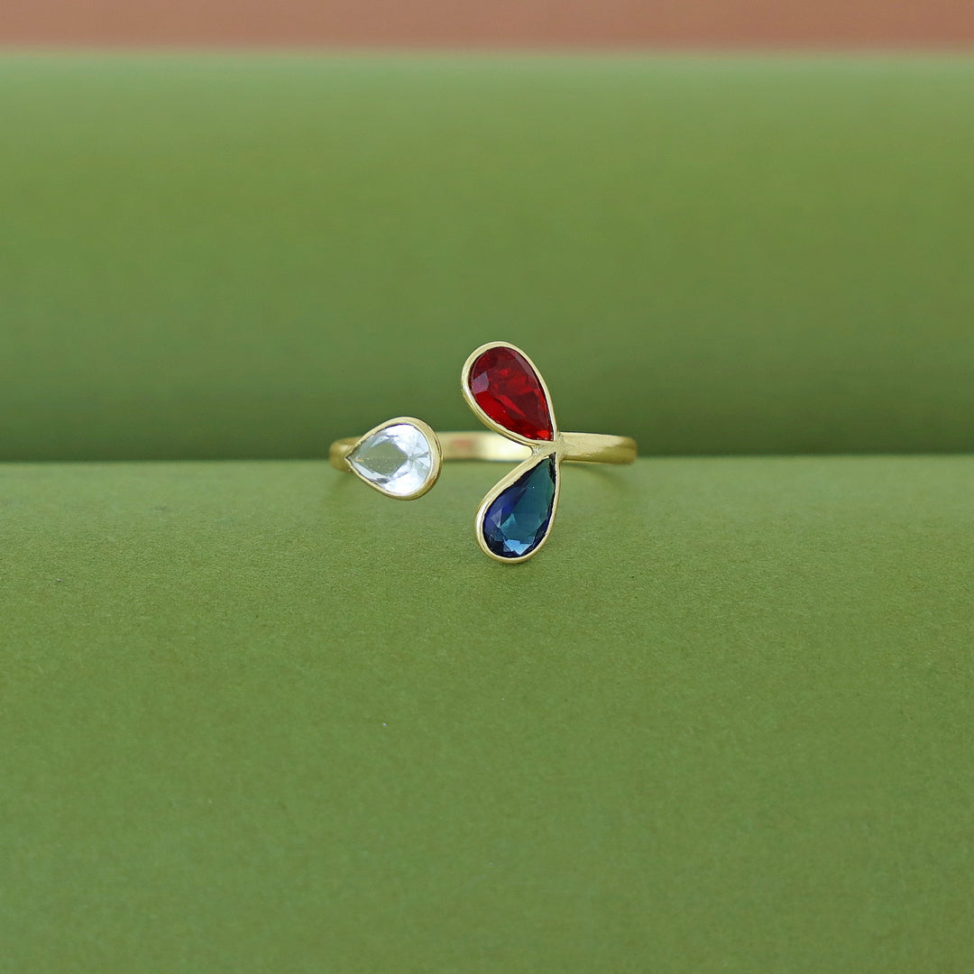 Medora Golden Glossy Ring