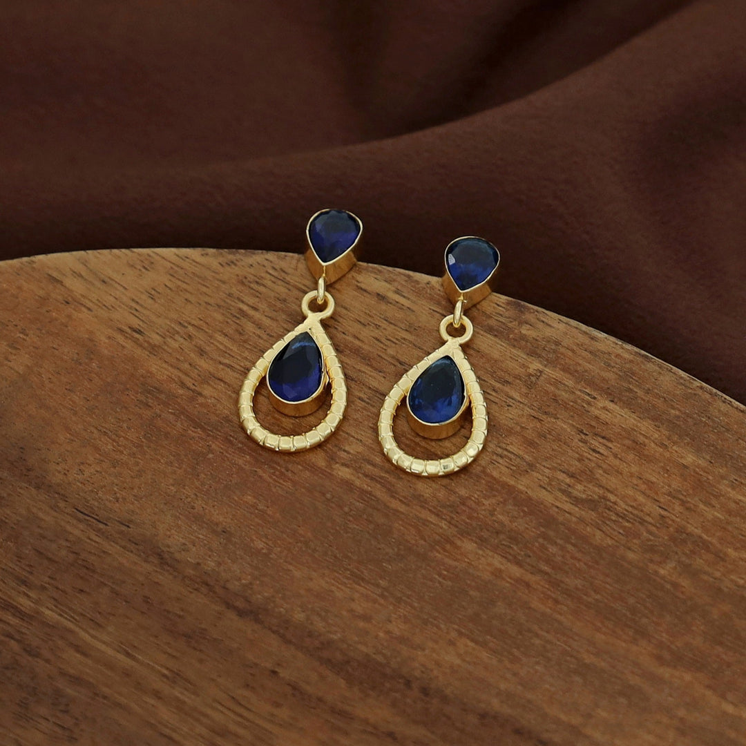Jonha Golden Drop Glossy Earring