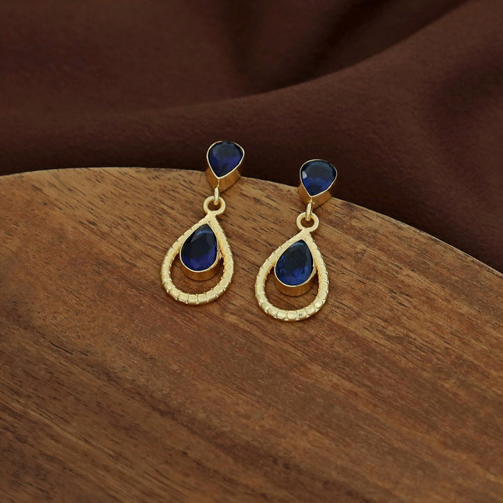 Jonha Golden Drop Glossy Earring