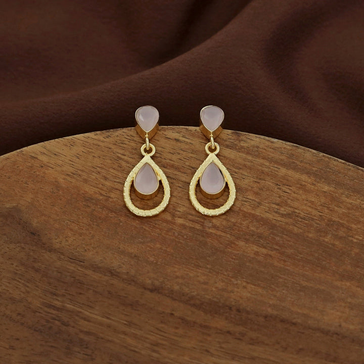 Jonha Golden Drop Glossy Earring
