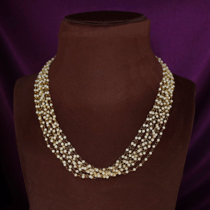 Carly Pearl 8 Layer Neckpiece