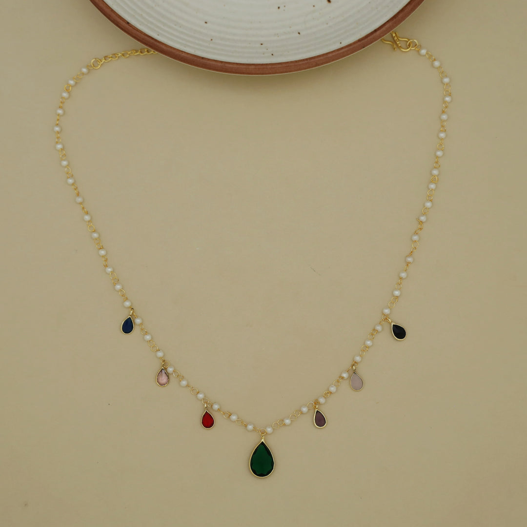 Nasmiya Glossy Penta Drops Neckpiece