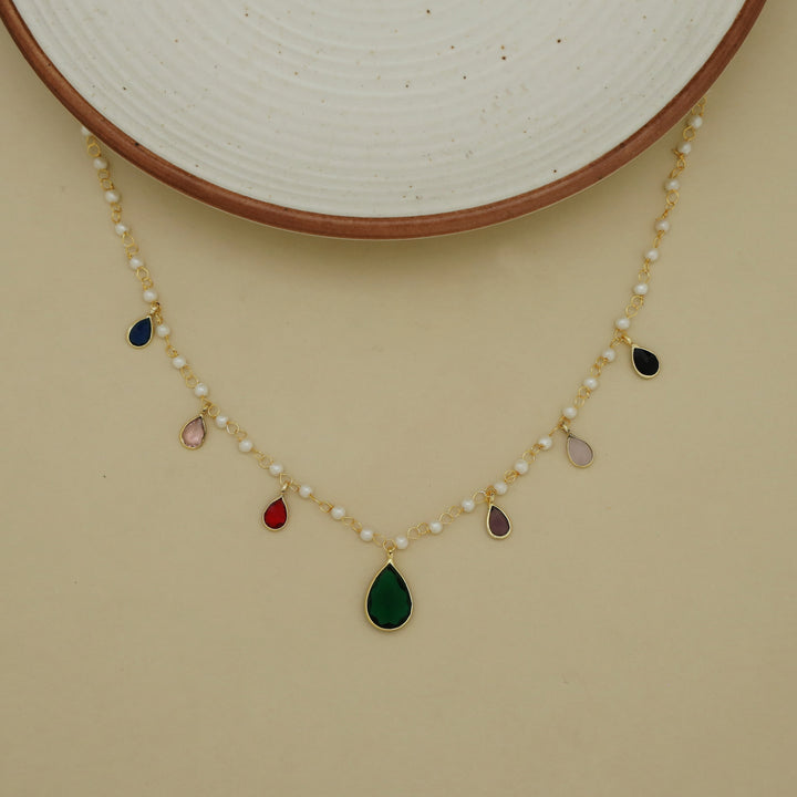 Nasmiya Glossy Penta Drops Neckpiece