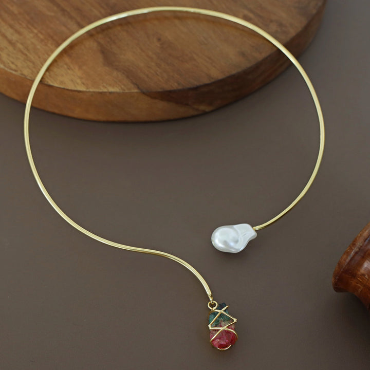 Fiya Golden Dyed + Baroque Neck Cuff