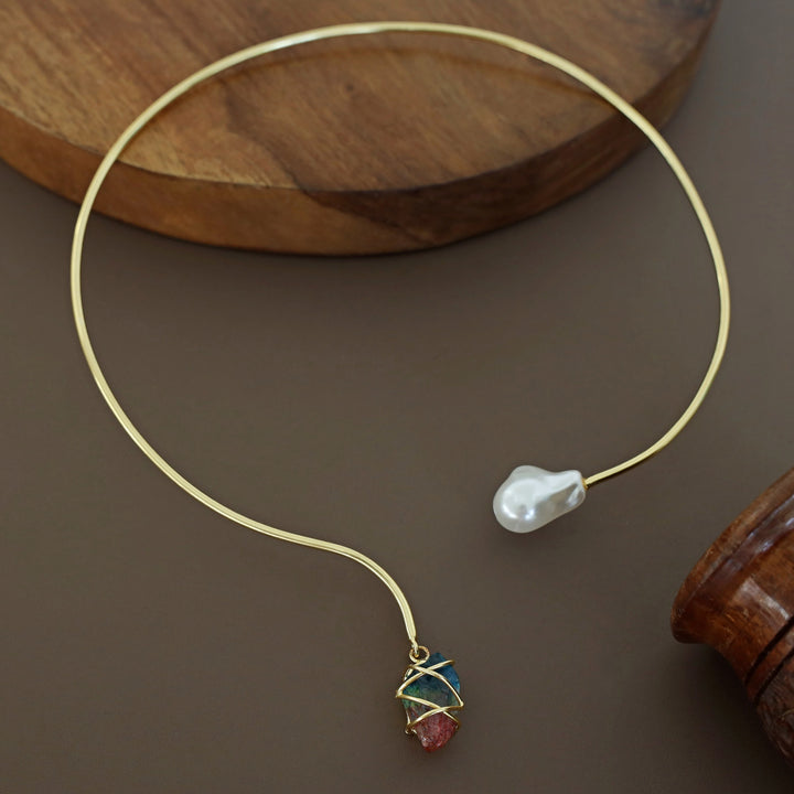 Fiya Golden Dyed + Baroque Neck Cuff
