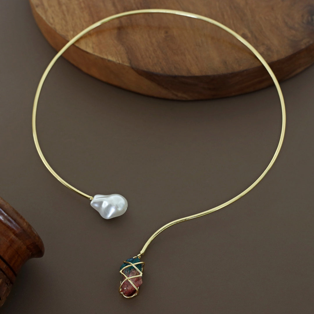 Fiya Golden Dyed + Baroque Neck Cuff