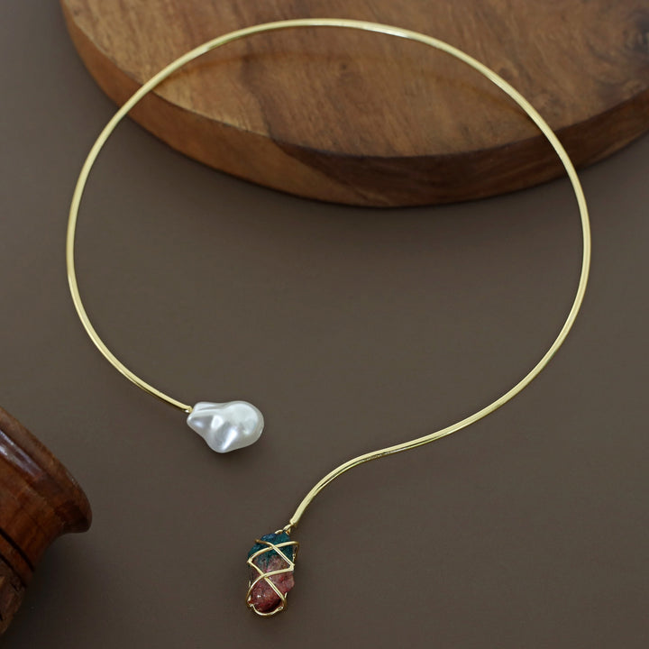 Fiya Golden Dyed + Baroque Neck Cuff