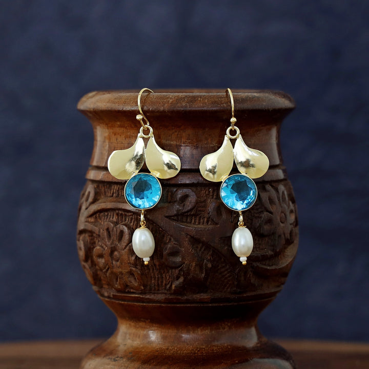 Alazne Pearl Glossy Stone Drop