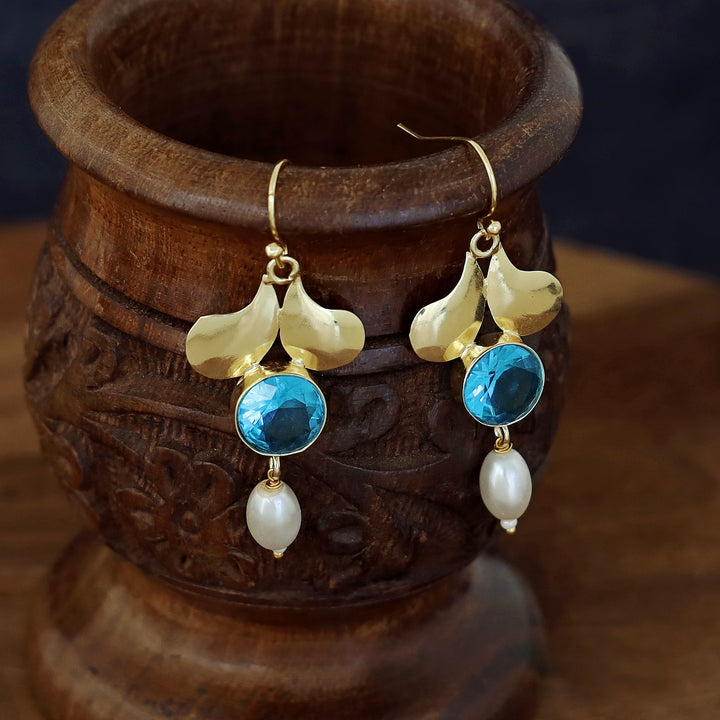 Alazne Pearl Glossy Stone Drop