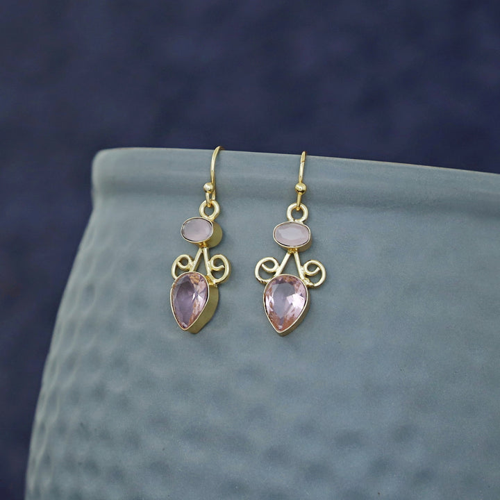 Belleza Golden Due Glossy Stone Drop