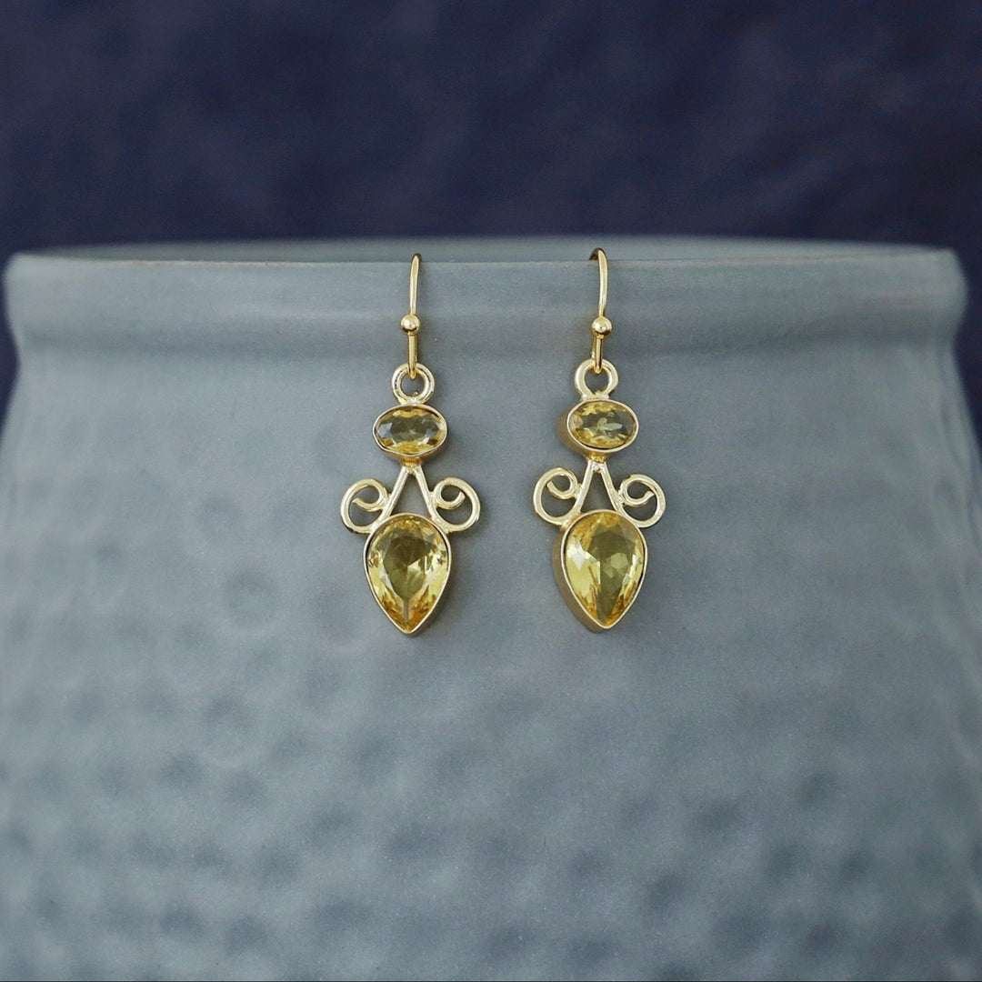 Belleza Golden Due Glossy Stone Drop