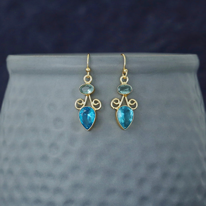 Belleza Golden Due Glossy Stone Drop