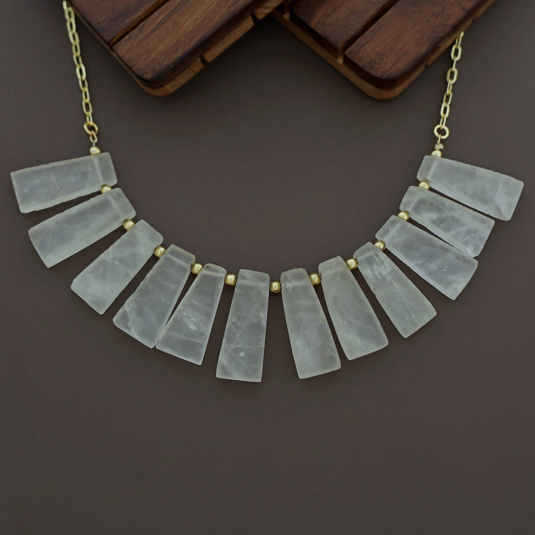 Seraphina Golden Ball Raw Stone Neckpiece